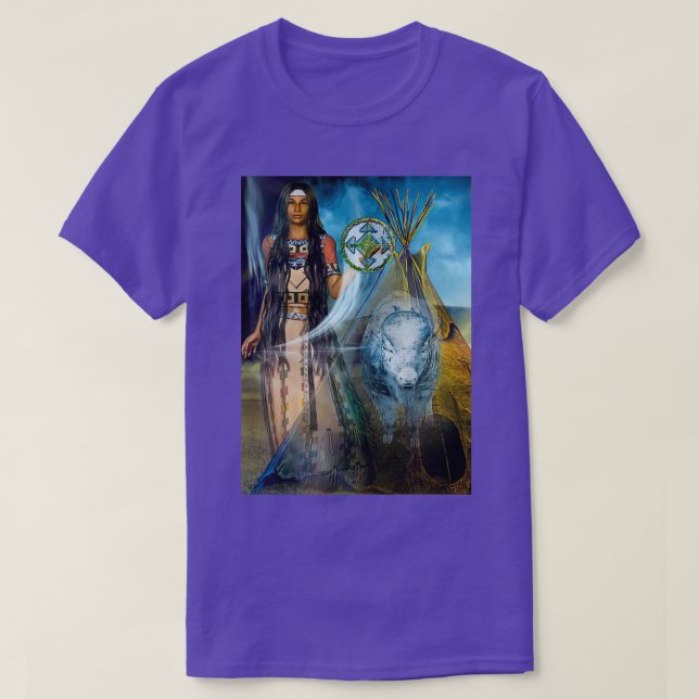 white buffalo calf woman  T-Shirt (Design Front)