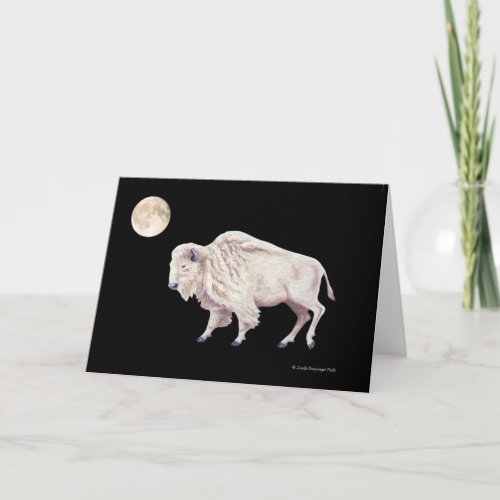White Buffalo Full Moon Card