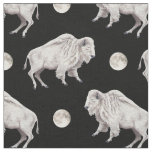 White Buffalo Full Moon Fabric