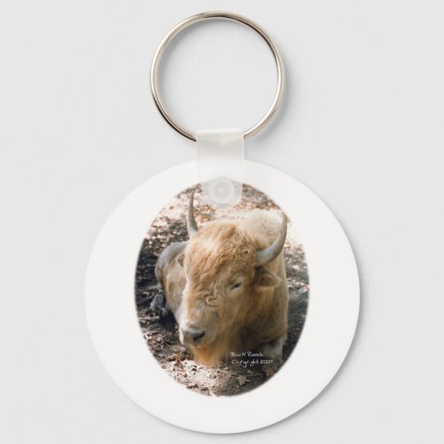 White Buffalo Keychain (Front)