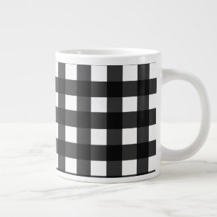 White Buffalo Large Plaid Giant Coffee Mug