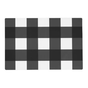 White Buffalo Large Plaid Placemat
