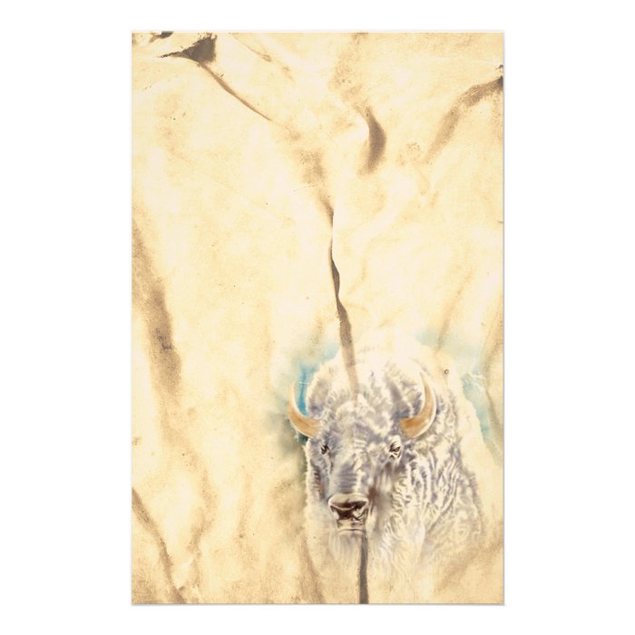 White Buffalo Native American  Stationery