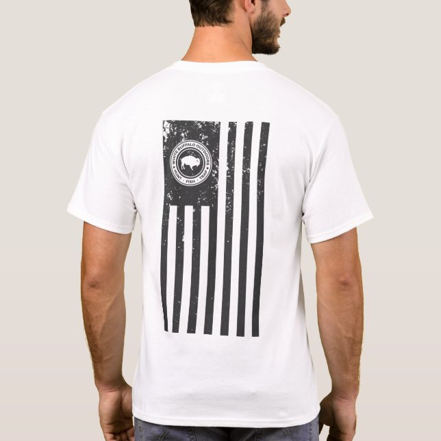 White Buffalo Outdoors American Flag Shirt (Back)