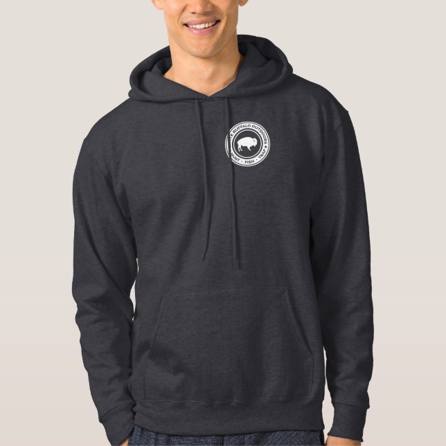 White Buffalo Outdoors Men's Hoodie Sweatshirt (Front)