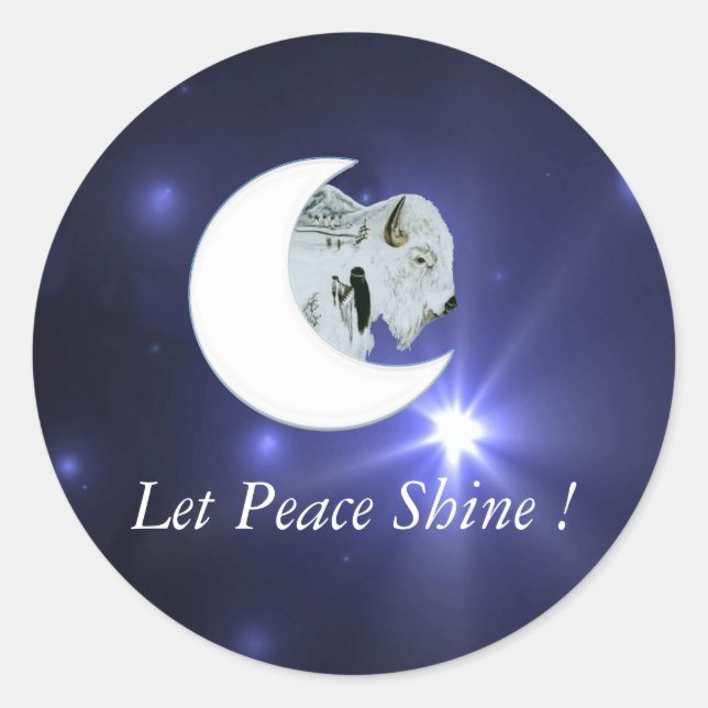 White Buffalo Peace - Sticker (Front)
