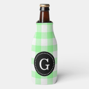 White buffalo Plaid Bottle Cooler