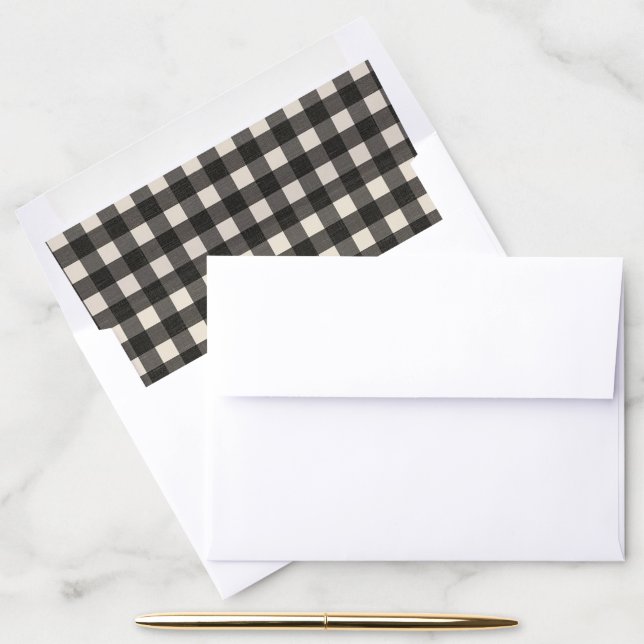White Buffalo Plaid Envelope Liner (Desk)
