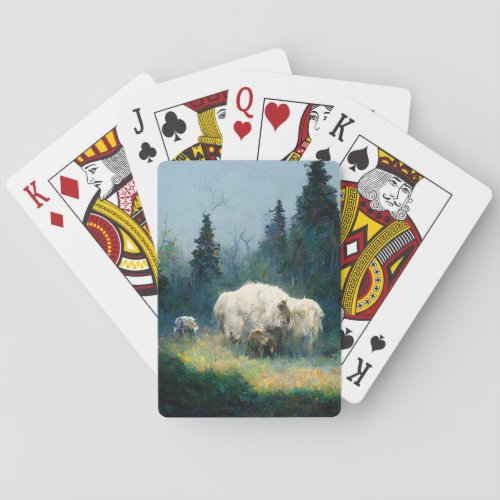 White Buffalo Playing Cards