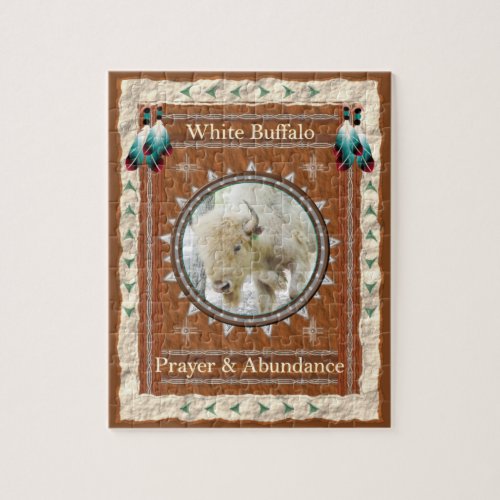White Buffalo _ Prayer  Abundance Jigsaw Puzzle