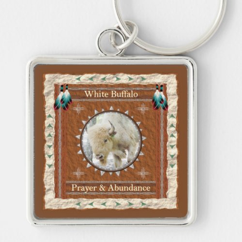 White Buffalo _ Prayer  Abundance  Key Chain