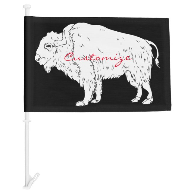 White Buffalo Thunder_Cove Car Flag (Front)