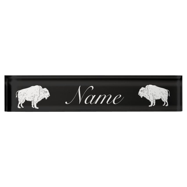 White Buffalo Thunder_Cove  Desk Name Plate (Front)