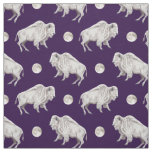 White Buffalo White Full Moon Fabric