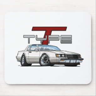 White BUICK T-Type Mouse Pad