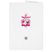 White Bull Terrier Cartoon Card "Love you" (Back)