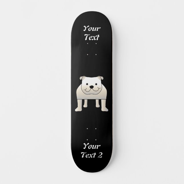 White Bulldog Skateboard (Front)