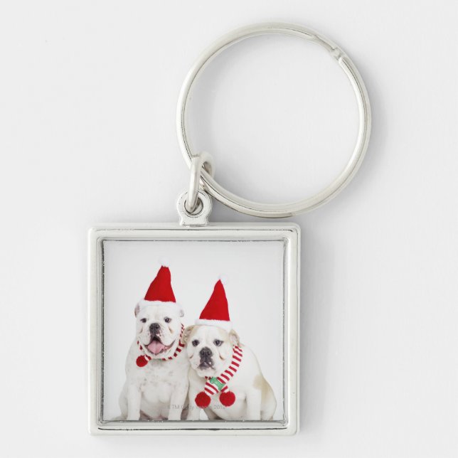 White bulldogs keychain (Front)