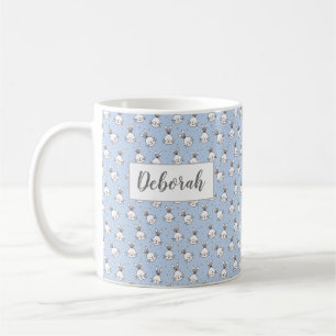 White Bunnies Easter Personalized Mug Cup