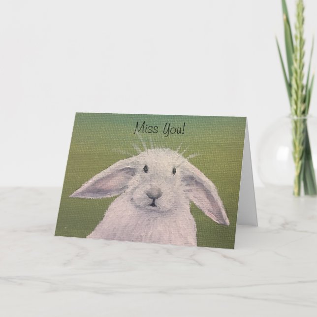 white bunny card (Front)