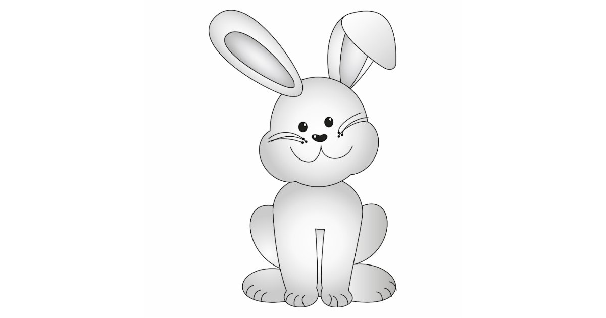 White bunny clipart cutout | Zazzle.com
