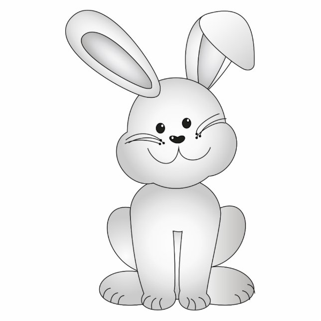 White bunny clipart cutout (Front)