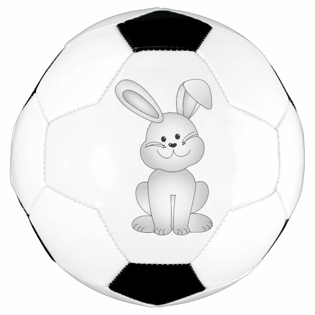 White bunny clipart soccer ball (Front)