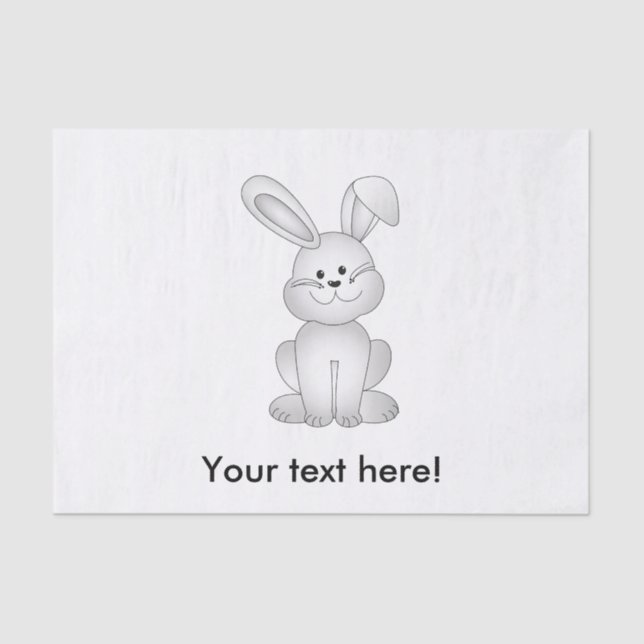White bunny clipart tissue paper (Front)