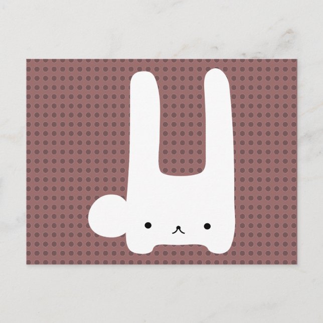 white bunny postcard (Front)