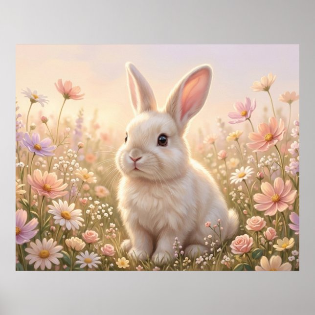 White Bunny Poster (Front)