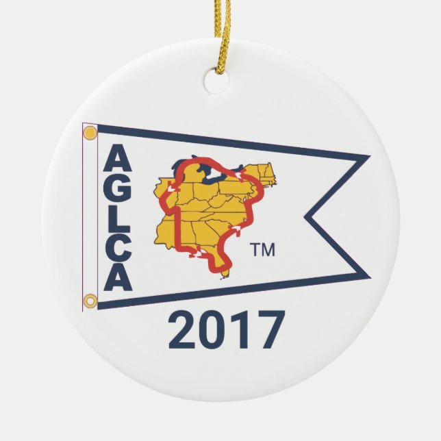 White Burgee (2017) Ceramic Ornament (Front)