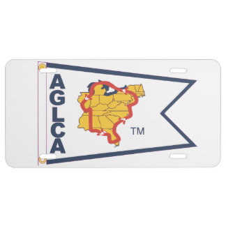 White Burgee License Plate