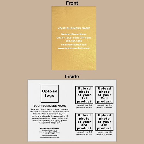 White Business Brand on Foil Card