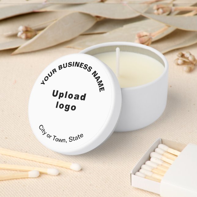 White Business Brand on Mini Candle Favors (Insitu)