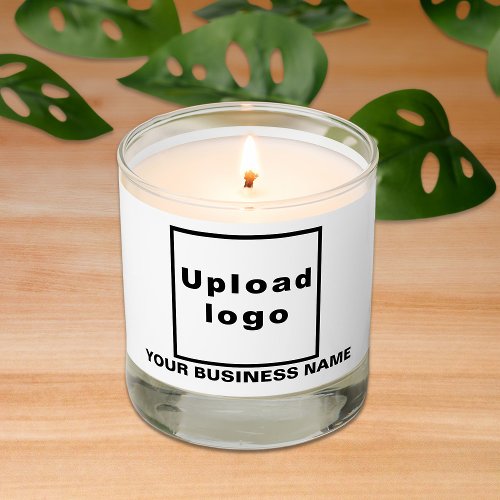 White Business Brand on Scented Candle