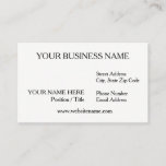 White Business Card (Matte Finish)