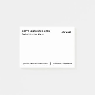 White Business Card Notes