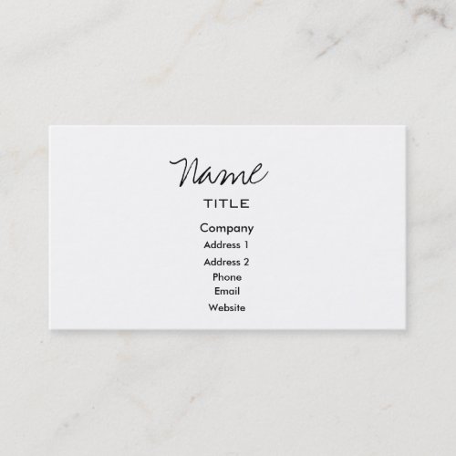 White Business Cards