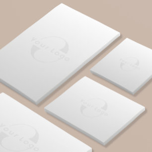 White Business logo Company Promotional Custom Post-it Notes