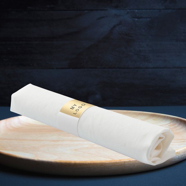 White business logo napkin bands (Creator Uploaded)