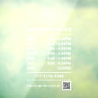 White Business opening hours logo and qr code
