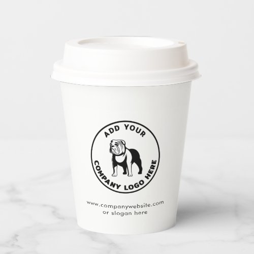 White Business Vet Tech Minimalist Custom Logo Paper Cups