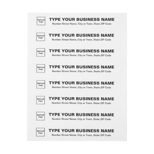 White Business Wrap Around Return Address Label