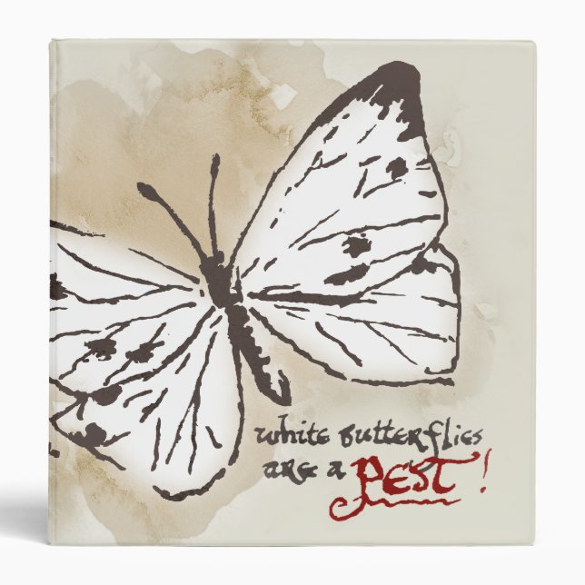 White Butterflies are a Pest Binder (Front)