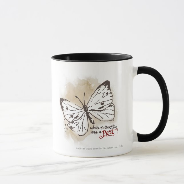 White Butterflies are a Pest Mug (Right)