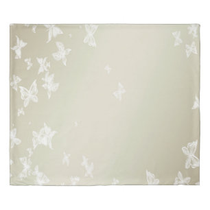 White Butterflies Duvet Cover