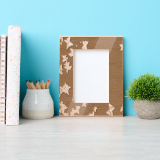 White Butterflies Engraved Frames