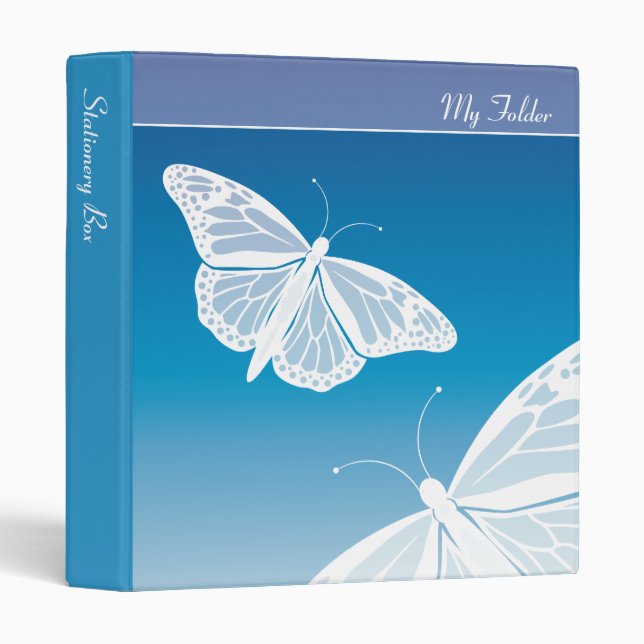 White Butterflies Folder (Front/Spine)
