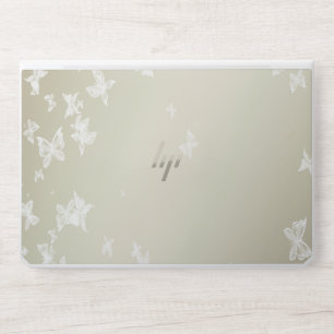 White Butterflies HP Laptop Skin