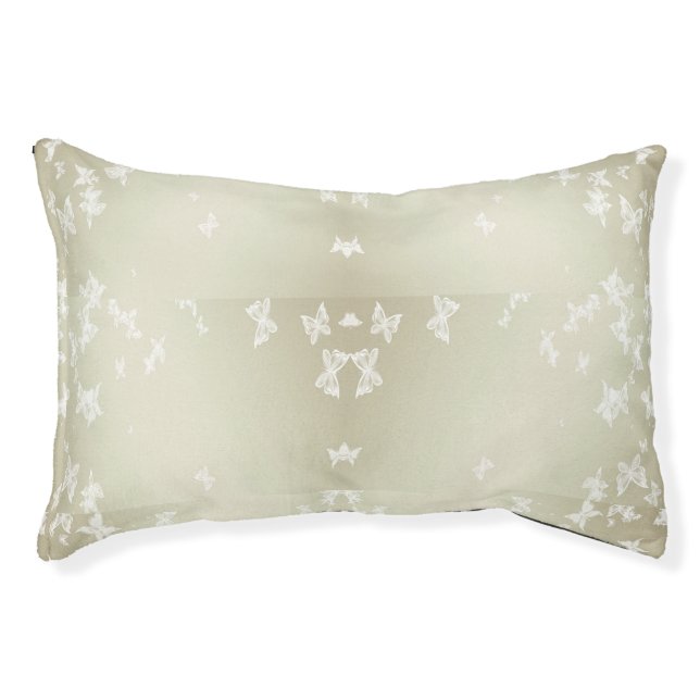 White Butterflies Pet Bed (Front)